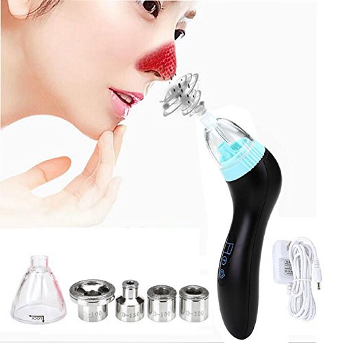 CCbeauty Microdermabrasion Vacuum Machine Blackhead Remover Suction Device Diamond Microdermabrasion Kit for Pore Cleansing Exfoliating and Skin Resurfacing (Black)