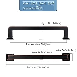9BUILD 20 Pack 5 Inch Kitchen Cabinet Handles Oil