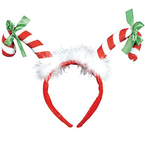 Candy Cane Plush Fabric Headband