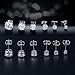 925 sterling silver stud earrings Stud Earrings for Women Round Cubic Zirconia Studs Plated Rose Gold, 3-8mm (6 Pairs)