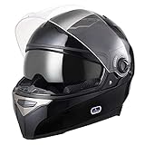 AHR Motorcycle Full Face Helmet Dual Visors