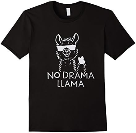 Mens No Drama Llama T Shirts Funny Llama T-shirt #4 XL Black
