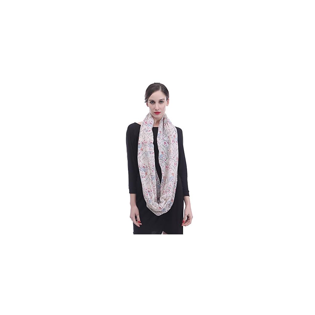Bufanda De Mujer Bordada Con Flores Lina & Lily | 90 X 180 Cm, Suave Y Ligera