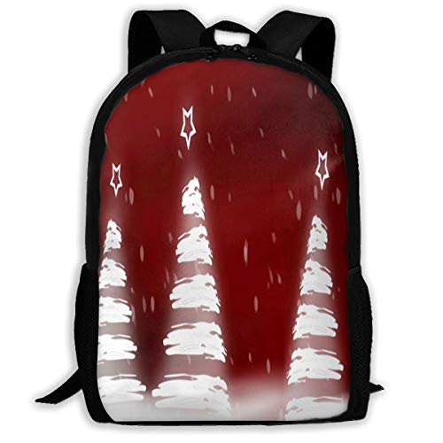 Backpack History Of Christmas Trees Zipper School Bookbag Daypack Travel Rucksack Gym Bag For Man Women