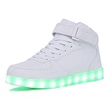 CIOR High Top Led Light Up Shoes 11 Colors Flashing Rechargeable Sneakers for Mens Womens Girls Boys For Christmas