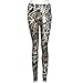 Perman Fashion Women Skinny Abstract Art Lines Printed Stretchy Pants Leggings (XL, Black)