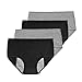 Phennie's Womens Big Girls Menstrual Period Briefs Teen Girls No Leak Underwear Pack of 4 Black & Grey XL
