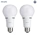 Philips LED 3-Way A21 Frosted Light Bulb: 1600-800-450-Lumen, 2700-Kelvin, 18-8-5-Watt, E26D Medium Screw Base, Warm White, 2-Pack primary