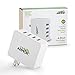 intelliARMOR 5A 4-Port USB Ultra Fast Portable Wall Charger w/intelliSMART Technology, Folding Plug for Travel. iPhone, iPad, Samsung Galaxy, HTC, LG, Motorola, Smartphones, Tablets
