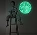 Judek 40cm Full Night Moon with Stars Glow in The Dark Luminous Light Stickers - Removable Adhesive Wall Decals.