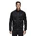 adidas Men's Essentials 3-Stripe Tricot Track Jacket, Black/Black, X-Large