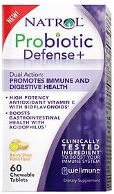 Probiotic Defense + Natural Citrus Punch Flavored 60 chewable tablets