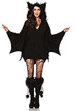 SDZYY Women's Adult Hoodie Cozy Bat Costume Halloween Cosplay Masquerade Uniforms-M
