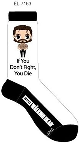 Walking Dead Rick Chibi 1 Pair Crew Cut Socks One Size