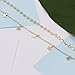 Boosic Double Layer Necklace Coin Chain Star Charm Choker Necklace For Women