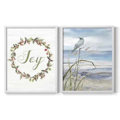 Renditions Gallery Set of 2 Peel & Stick Framed Prints, Abstract Wall Art, Wint…