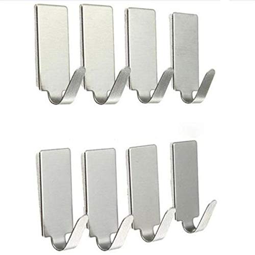 image for 6/8Pcs Self Adhesive Stainless Steel Hook Hanger GoodLock Home Kitchen