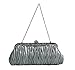 Ellis Womens Vintage Satin Pleated Envelope Evening Cocktail Wedding Party Handbag Clutch (16 Colors)