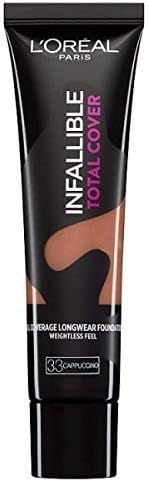 L'Oréal Infallible Total Cover Foundation, 33 Cappuccino, 35 g, Cappucino, 35 g (Pack of 1) - Image 3
