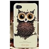 [Buy World] for Iphone 5 Owls Coffee Cup Aluminum Hard Case High Quality White Black Cofee Owl +Screen Protector + Toilet Stand