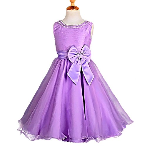 Lito Angels Baby Girls' Diamante Pageant Party Formal Dress Wedding Flower Girl Size 18-24m Purple