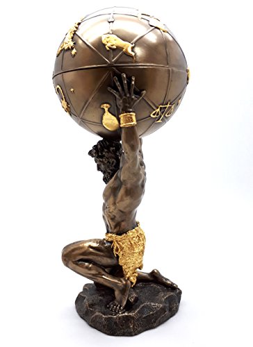 Veronese Atlas Titan Celestial Sphere Greek God Statue Sculpture Figure Bronze Finish 12.8΄΄ - Thumbnail 3