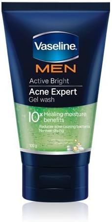 Vaseline Men Active Bright Acne Expert Gel Wash 100 G