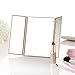 Miss Sweet Compact Mirror Tri-fold Mirror Travel Mirror (Gold)