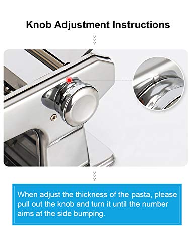 Pasta Maker By Shule - Stainless Steel Pasta Machine Includes Pasta Roller, Pasta Cutter, Hand Crank and Detailed Instructions