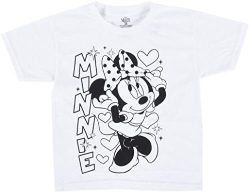 Disney Character Shirts-Officially Licensed Disney Kids Boys Girls Disney Minnie Mouse Coloring TShirt (Medium)