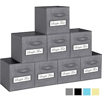 TomCare 8 Cubos de Almacenamiento Plegables de Tela cubeta Cubos de