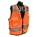 Radians SV59-2ZOD-XL Class 2 Heavy Duty Surveyor Safety Vest, Orange Mesh Solid, Extra Large