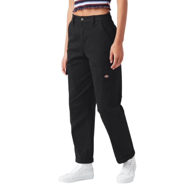 Dickies Women's Cropped Cargo Pant, Black, 32