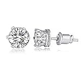 UMODE Jewelry 6 Prongs Crown Design Clear Cubic Zirconia CZ Simulated Diamond Stud Earrings for Women
