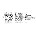 UMODE Jewelry 6 Prongs Crown Design Clear Cubic Zirconia CZ Simulated Diamond Stud Earrings for Women