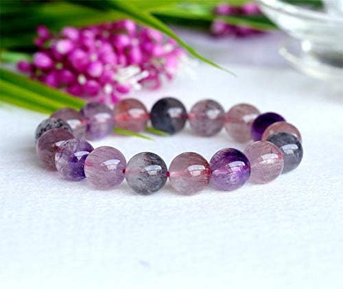 GemAbyss Beads Gemstone 1 Strands Natural Multi Colors Mix Purple Pink Red Super Seven 7 Bracelet Round ????7 Melody Stone 12mm 04046 Code-MVG-23387