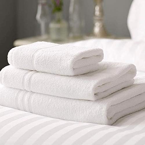 The Linen Company 100% Cotton Premium Bath Towel, 700 GSM Soft Zero Twist 30" x 54" (White)