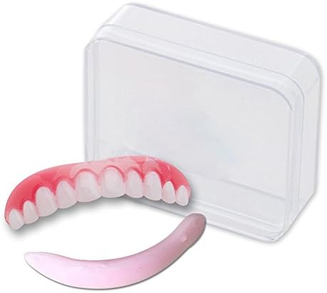 GUKE Cosmetic Teeth Dental Veeners 1 Pack. (Large, Natural) Uppers Only- Arrives Flat. Fit at Home Do it Yourself Smile Makeover