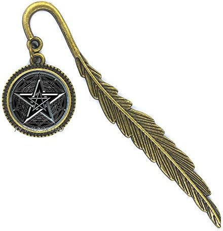 Pentacle Bookmark Wicca Protection Amulet Pentagram Bookmark Pentagram Bookmarker Wicca Bookmark Pagan Bookmark Wiccan Jewelry Gift for Man.Y119