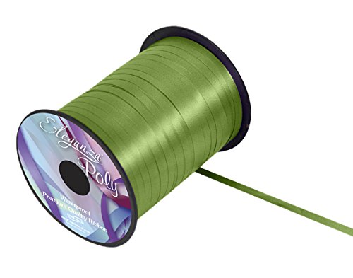 Creative Party Green Curling Ribbon Decoration-1 Pc, Polyester, Pistachio, 9 x 9 x 19 cm