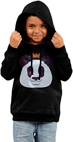 Hail Panda Little Boys&amp;Girls Unisex Black Long Sleeve Hoodie Sweatshirt 4 Toddler