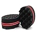 Parabirds Curl Twist Hair Sponge Big&Small Holes Brush Double-Sided Comb Brush Sponge for Afro Black Men Women (2PCSRed Round)
