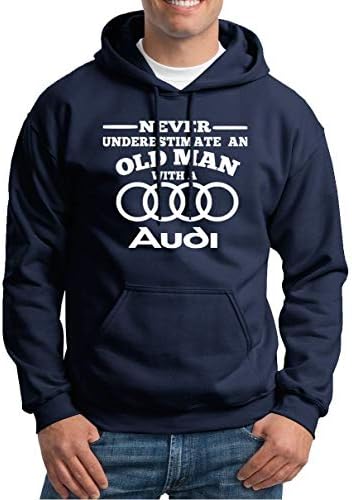Audi 1 Never Underestimate an Old Man with an Audi Mens Hoodies