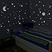 Wandkings® Glow-in-The-Dark Decals Sun, Moon & Stars XL Set 114 stickers on 2 US letter sheets (each 8.3 x 11.7 inch)