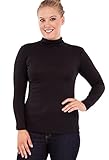 Black Ladies Plus Size Long Sleeve Turtleneck Ribbed Sweater