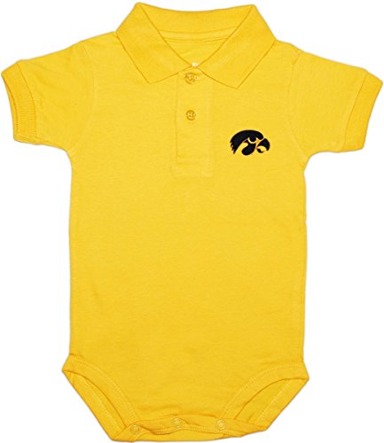 Creative Knitwear University of Iowa Hawkeyes Newborn Polo Bodysuit