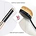 BAYJOY Professional Makeup Brushes Liquid Foundation Brush Easy Blending Makeup Brush Set Flat Top Kabuki Perfect for Liquid Cream Cosmetics Buffing Stippling Concealing Duo Fibre (Pro Series 2)