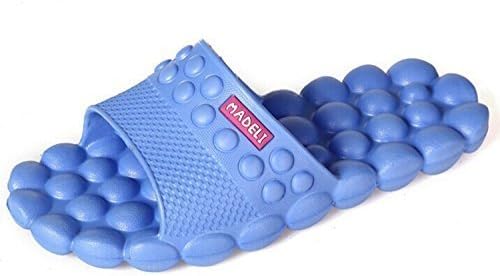 Spa Massage Foam Non-Slip Bathroom Shower Household Beach Slippers Sandal (7 B (M) US, Blue)
