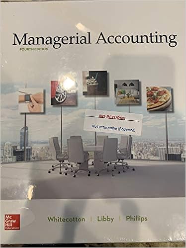 Managerial Accounting Whitecotton Stacey Lib Robert Phillips Fred 9781259964954 Books