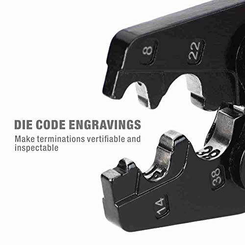 IWISS Crimper for AWG 8-2 Works for Non-Insulated